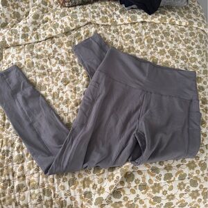 Gray High-Waisted Leggings